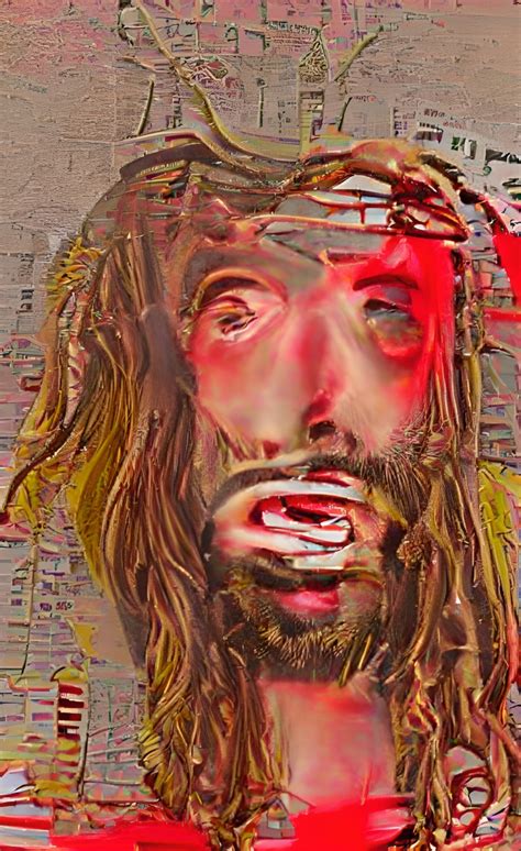 my AI generated Jesus made by Wombo Dream : Papameat