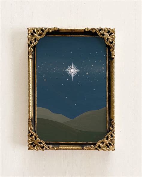 A New Star Star of Bethlehem Art Print Colorful Christmas - Etsy