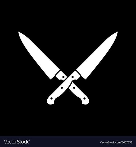 The crossed knives icon Knife and chef kitchen Vector Image | Knife ...