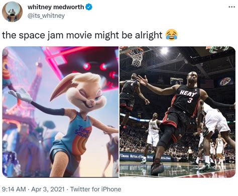 the space jam movie might be alright 😂 | Wade-LeBron's Dunk Picture ...