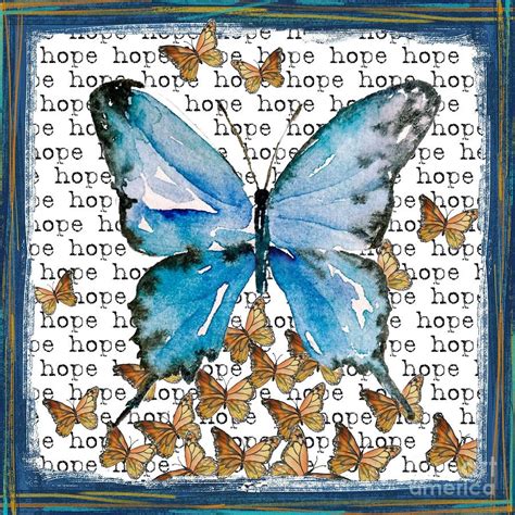 Blue Hope Butterfly Painting by Liana Yarckin - Fine Art America