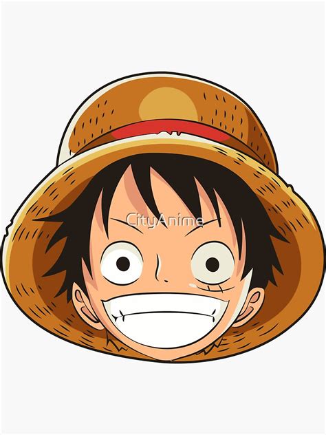 "One Piece Face Luffy" Sticker for Sale by CityAnime | Redbubble