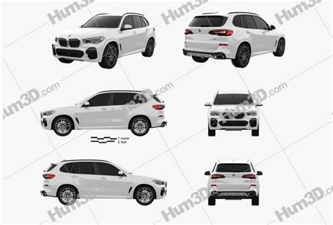 BMW X5 (G05) M sport 2021 Blueprint Template - 3DModels.org