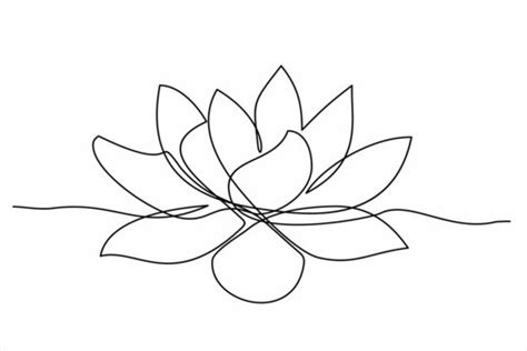 Lotus Flower Outline Drawing