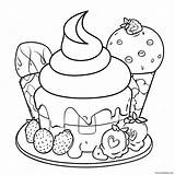 Detailed Dessert Coloring Page 48783 38569 sketch template