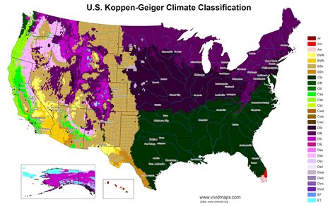 U.S. Koppen-Geiger climate classification (2000 - 2100) - Vivid Maps