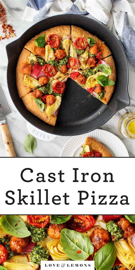 Cast Iron Skillet Pizza Recipe - Love and Lemons