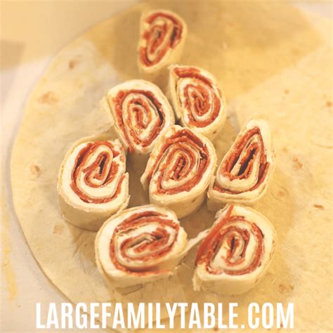 Pepperoni And Cheese Pinwheels | Large Family Freezer Meals