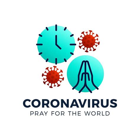 Pray for the World Coronavirus Concept With Hands Vector Illustration. 1819486 Vector Art at ...