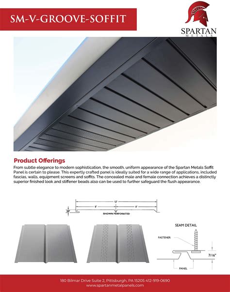 SM – V – Groove Soffit – Spartan Metal Panels