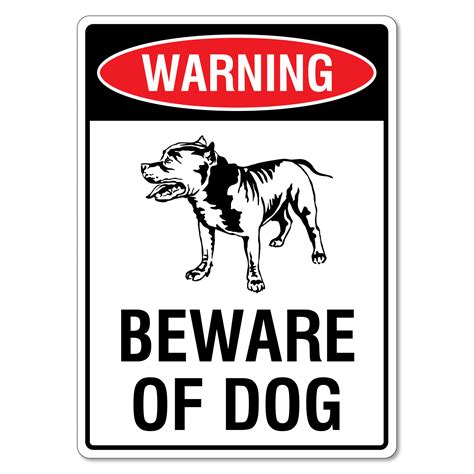 Warning Beware Of Dog Sign - Pitbull | The Signmaker