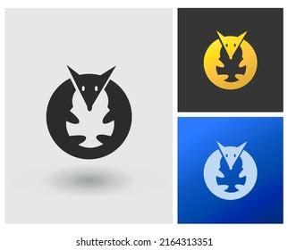 Pangolin Logo Design Animal Shape Stock Vector (Royalty Free ...