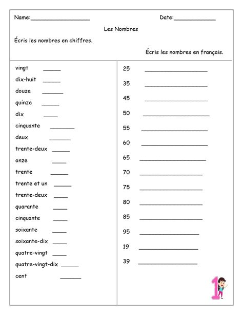 French numbers les nombres worksheets – Artofit