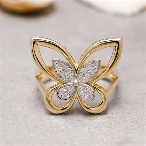 Gold Butterfly Ring - Etsy