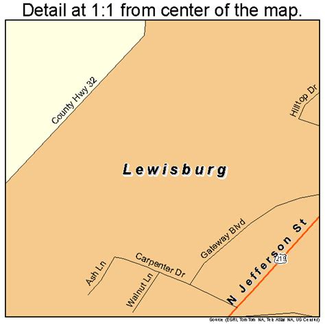 Lewisburg West Virginia Street Map 5446636