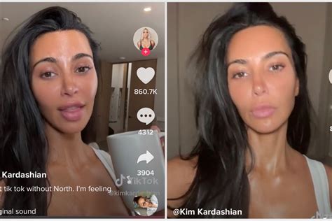 Kim Kardashian is feeling herself in first TikTok without North!