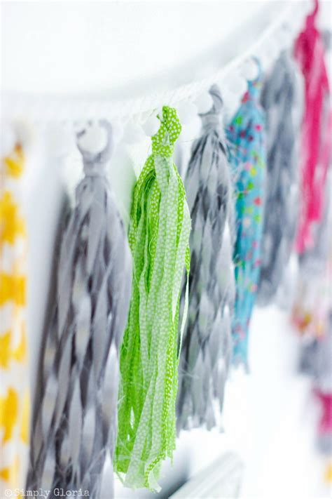 No-Sew Fabric Tassel Garland - Simply Gloria