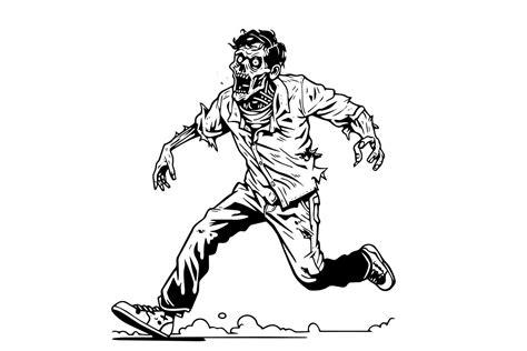 Zombie ink sketch. Walking dead hand drawing vector illustration. 27875091 Vector Art at Vecteezy