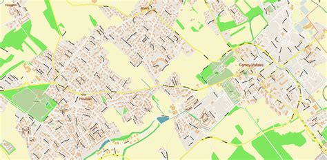 Meyrin Switzerland Vector Map high detailed All Roads Streets editable ...