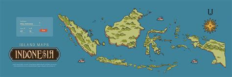 Isolated Indonesia islands map handdrawn illustration 25942371 Vector ...