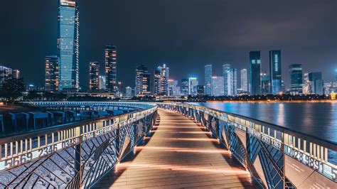 Shenzhen Wallpaper 4K, Wooden pier, Bay, #7129