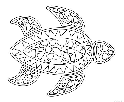 Polynesian Sea Turtle – Line art illustrations