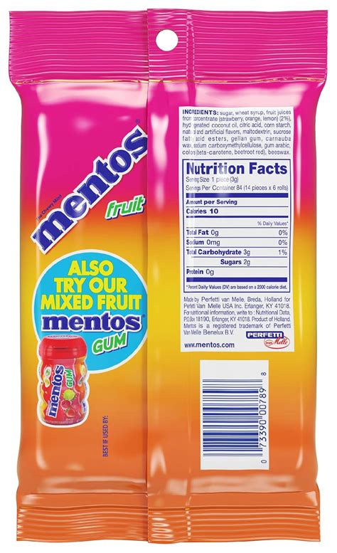 Mentos Nutrition Facts | Besto Blog