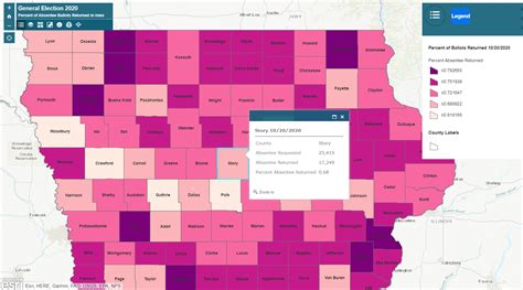 Iowa Absentee Voter Return Map - IowaView