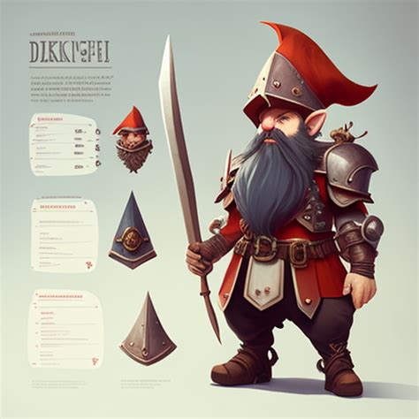 sandcrawlermusk: A gnome knight wearing a tall red cap and a set of heavy plate armor