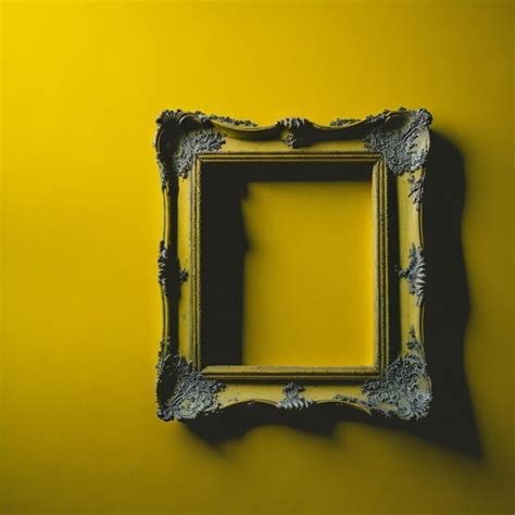 Premium AI Image | frame by a yellow wall