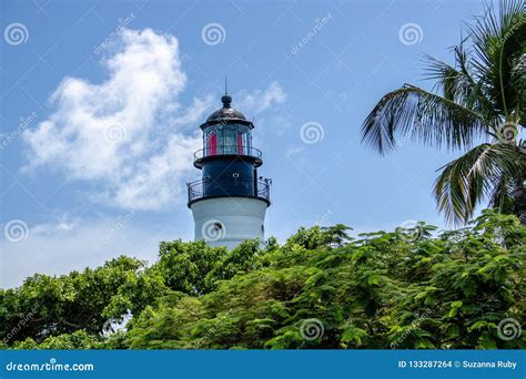 Lighthouse in the keys stock photo. Image of black, architecture ...