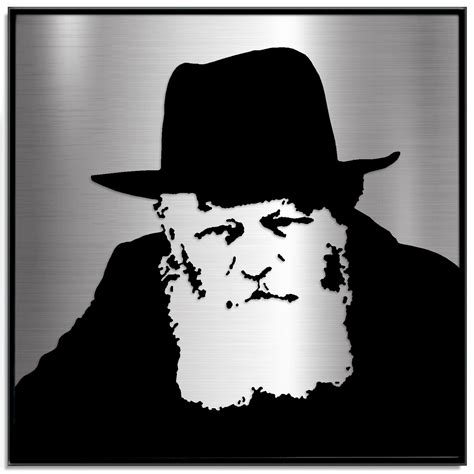 A modern portrait of the Lubavitcher Rebbe | Ben Zion Metal Arts