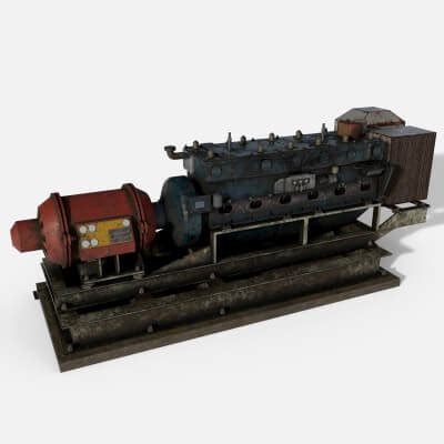 Diesel Generator Old - 3D Model by Abandoned World