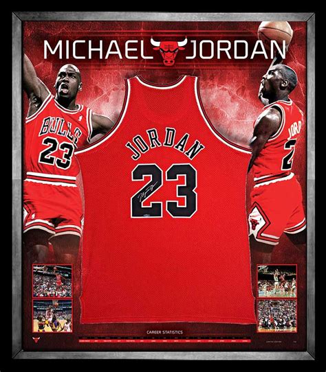 Basketball - NBA - Michael Jordan Signed and Framed Chicago Bulls Jersey | Taylormade ...