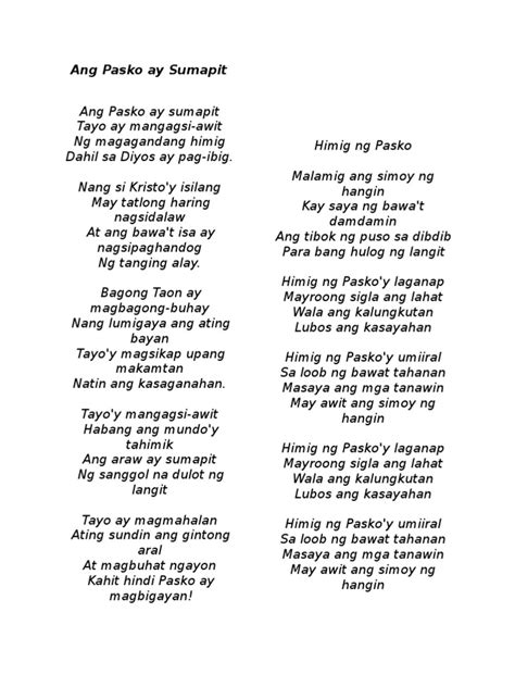 Ang Mesias Ng Pasko Lyrics