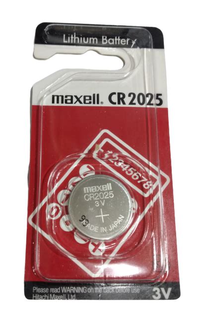 Maxell Lithium Battery CR2025 for car remote control – Main Market Online