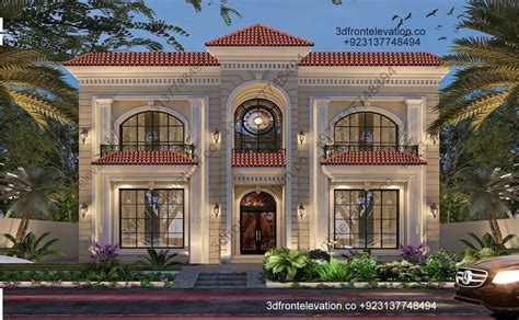 ArtStation - Classical Villa elevation Design | Private Villa Plan Kuwait | Saudi Arabia private ...