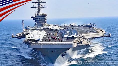 Powerful Supercarrier Flight Operations & Underway at High Speed - YouTube