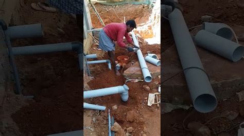 Plumber Work PVC pipe Drainage installation - YouTube