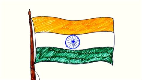 Indian Flag Drawing