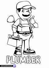 Plumber coloring Page  Free Printable Pages sketch template