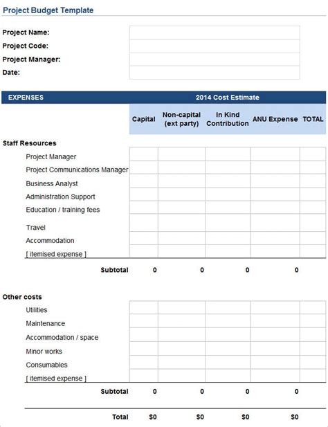 10+ Project Budget Templates - Word, PDF, Excel