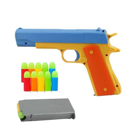 Toy Gun - Brand New Realistic 1:1 Scale Colt 1911 Rubber Bullet Pistol- Buy Online in United ...