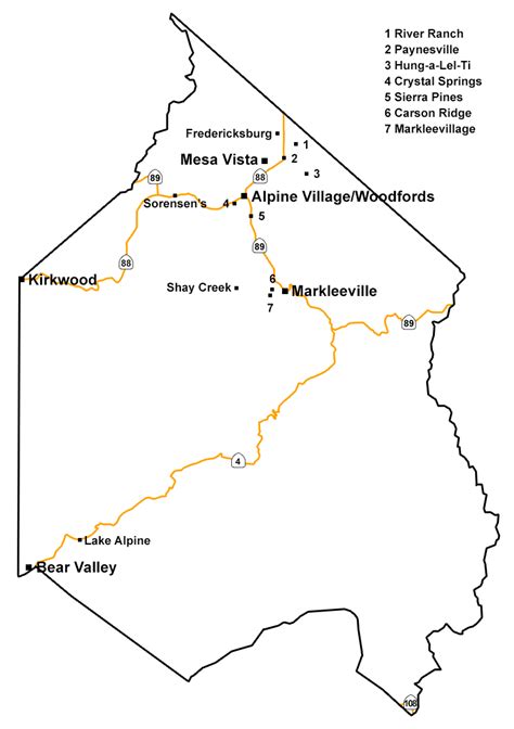 Image: Map of Alpine County, California