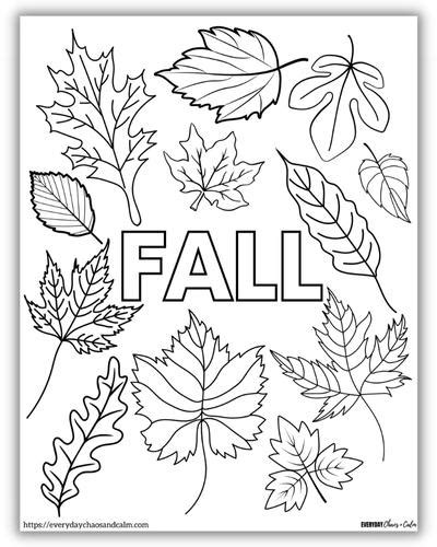 Fall Leaves Coloring Pages Printable