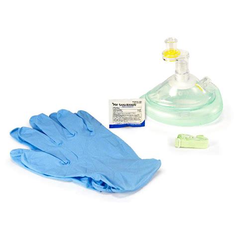 Laerdal Pocket Mask w/Oxygen Inlet & Head Strap in Re-sealable Poly Bag ...