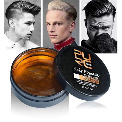 PURC Hair Pomades Strong Hold Hairstyle Man Hair Waxes Long lasting Smooth And Easy Care Cabelo ...