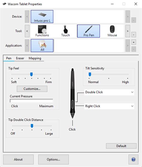 Customize your pen settings