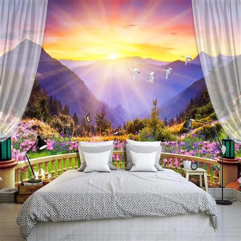 Beautiful-colorful-balcony-mountain-Bedroom-Wallpaper-nature-scenery ...