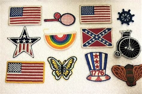 12 Assorted Vintage Jacket Patches - Variety as Shown in Pictures ...